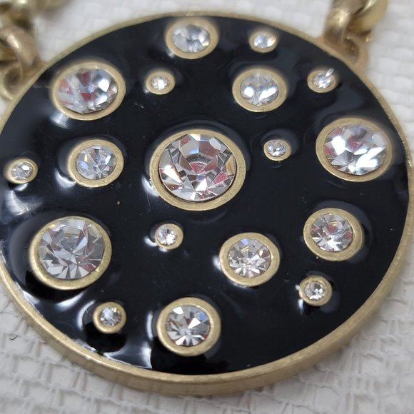 Enameled Rhinestone Necklace by Kiam Family Gold - Picture 2 of 10